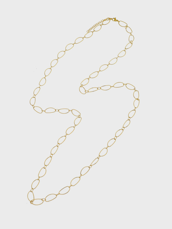 Lange Schakelketting - Rose en Camellia