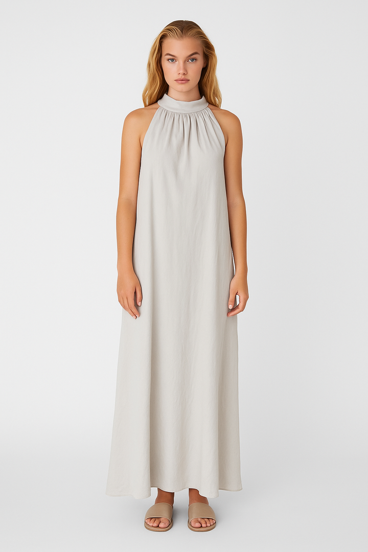 Halter Dress Light Taupe - By Liev