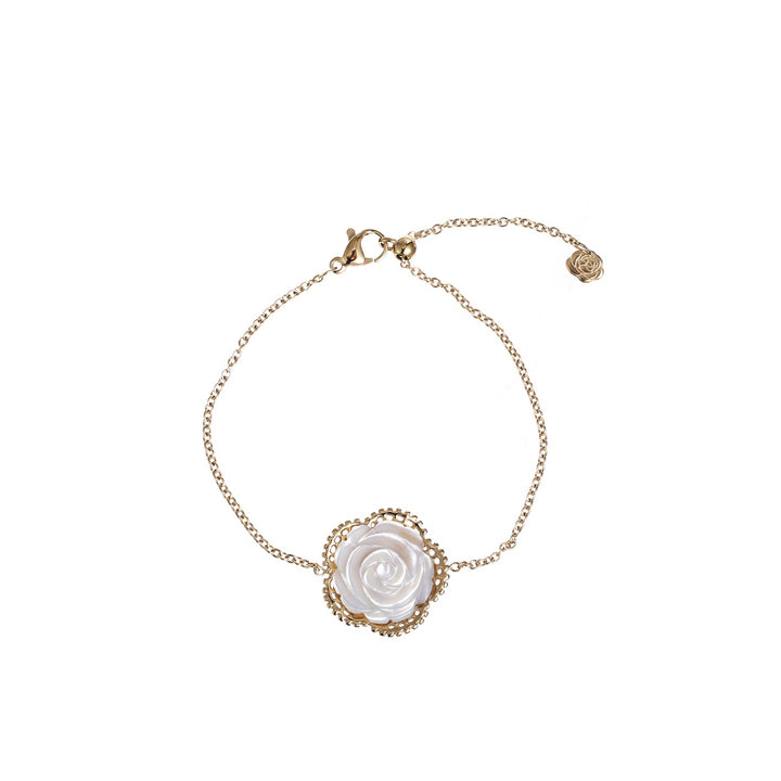 White rose bracelet - By Liev