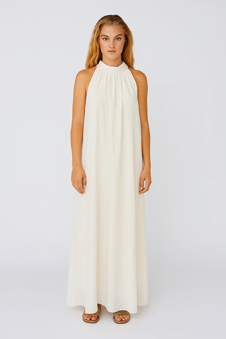 Halter Dress White - By Liev