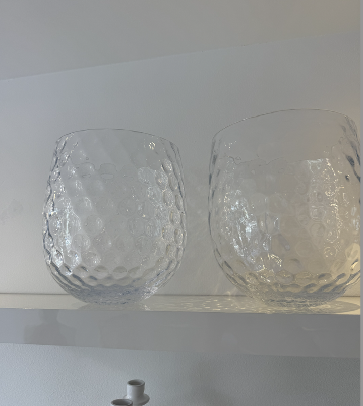 Transparante vaas met bolletjes - Liev