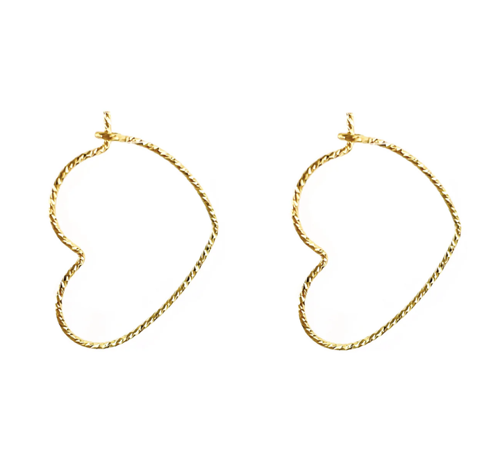 Hartjes oorbellen klein (gehamerd effect) - Blinckstar - Liev