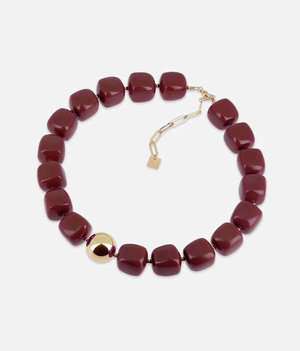 Statement Ketting Burgundy - ZAG