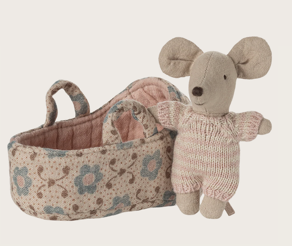 Baby Muis in Wieg  Roze  - Maileg