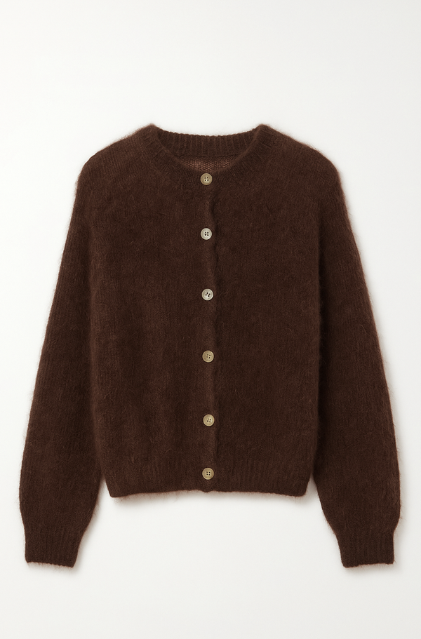 Mohair Cardigan Brown