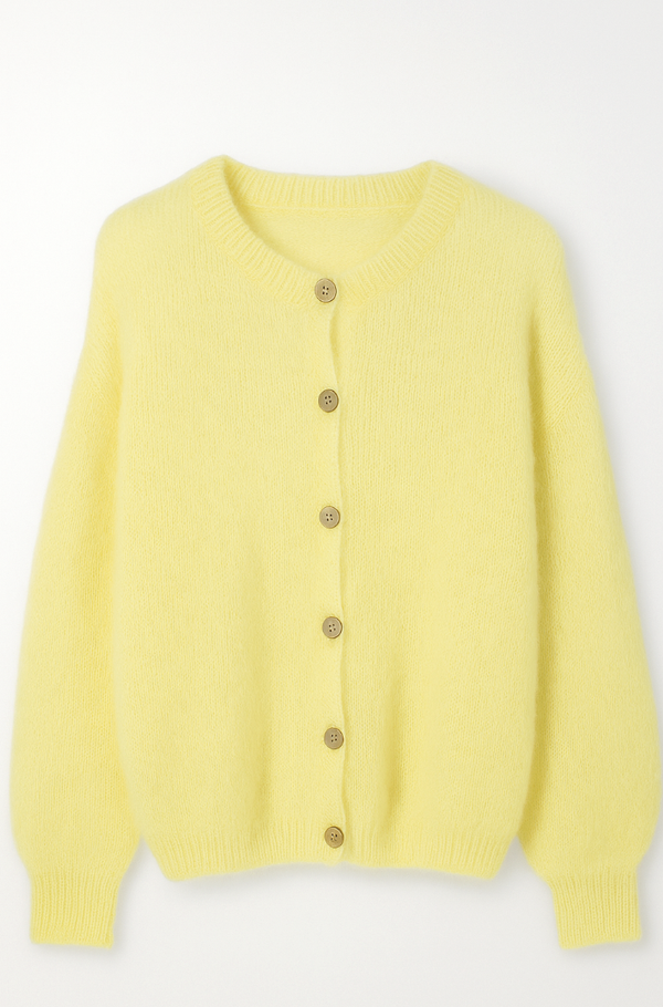 Mohair Cardigan Yellow