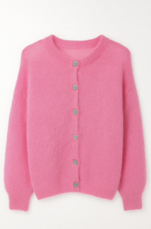 Mohair Cardigan Pink