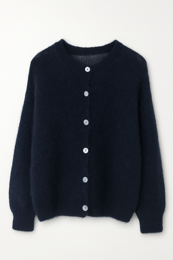 Mohair Cardigan Navy