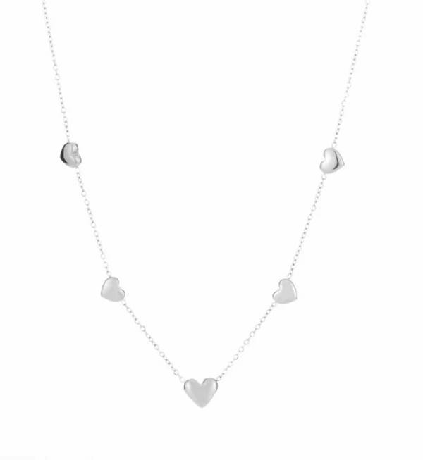 Little heart necklace silver - By Liev