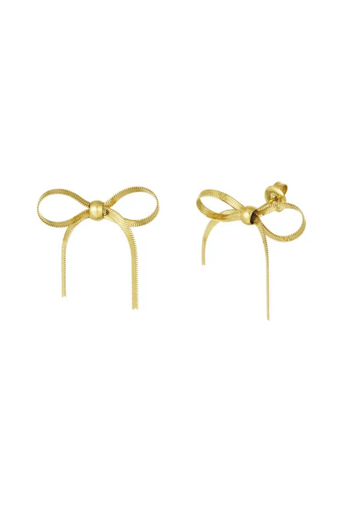 Bow earring gold - By Liev
