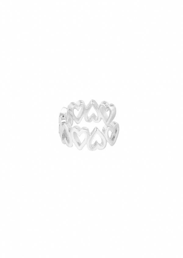 Heart ear cuff silver - By Liev