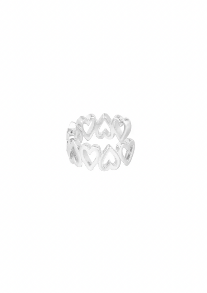 Heart ear cuff silver - By Liev