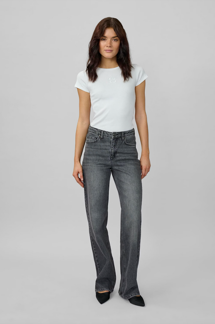 Louis High Wide Jeans Dark Grey - My Essential Wardrobe - By Liev